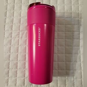Starbucks 2022 Hot Pink Stainless Steel Cold Brew 16oz Travel Tumbler Barbiecore